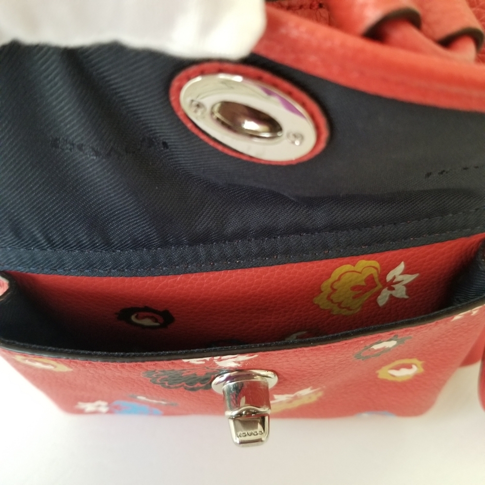 Coach Charlie Floral Leather Mini Backpack Rucksack - Picture 11 of 14
